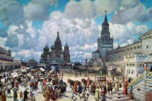 Красная площадь во второй половине XVII века. Картина А. Васнецова Красная площадь во второй половине XVII века. Картина А. Васнецова
